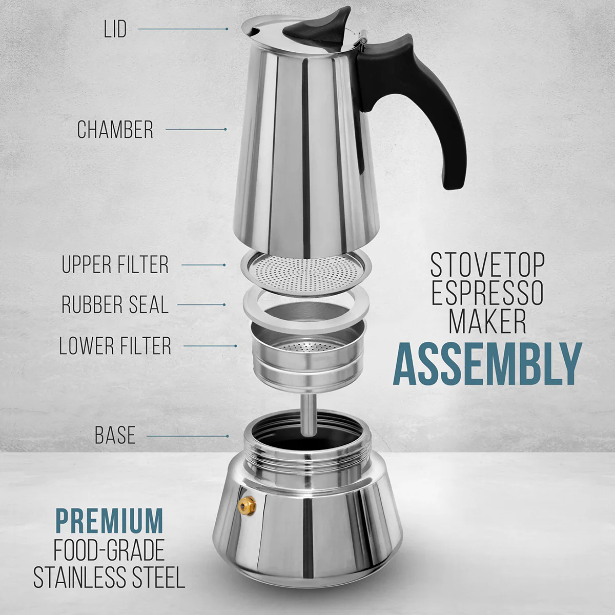500 mL Stainless Steel Espresso Maker - Image 14