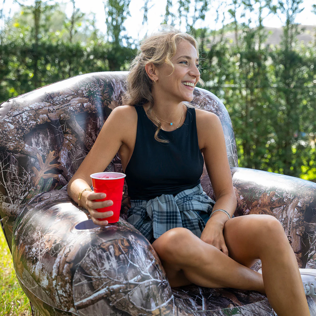 Camo Inflatable Arm Chair