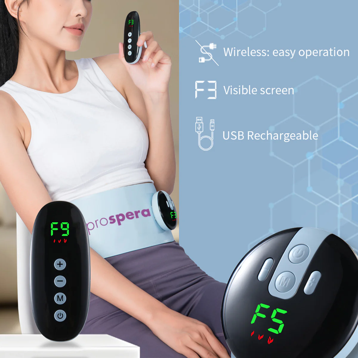 Hot Compress E.M.S. Massage Belt - Image 2