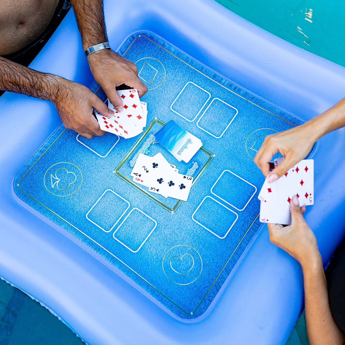 Inflatable Floating Game Table and Waterproof Cards