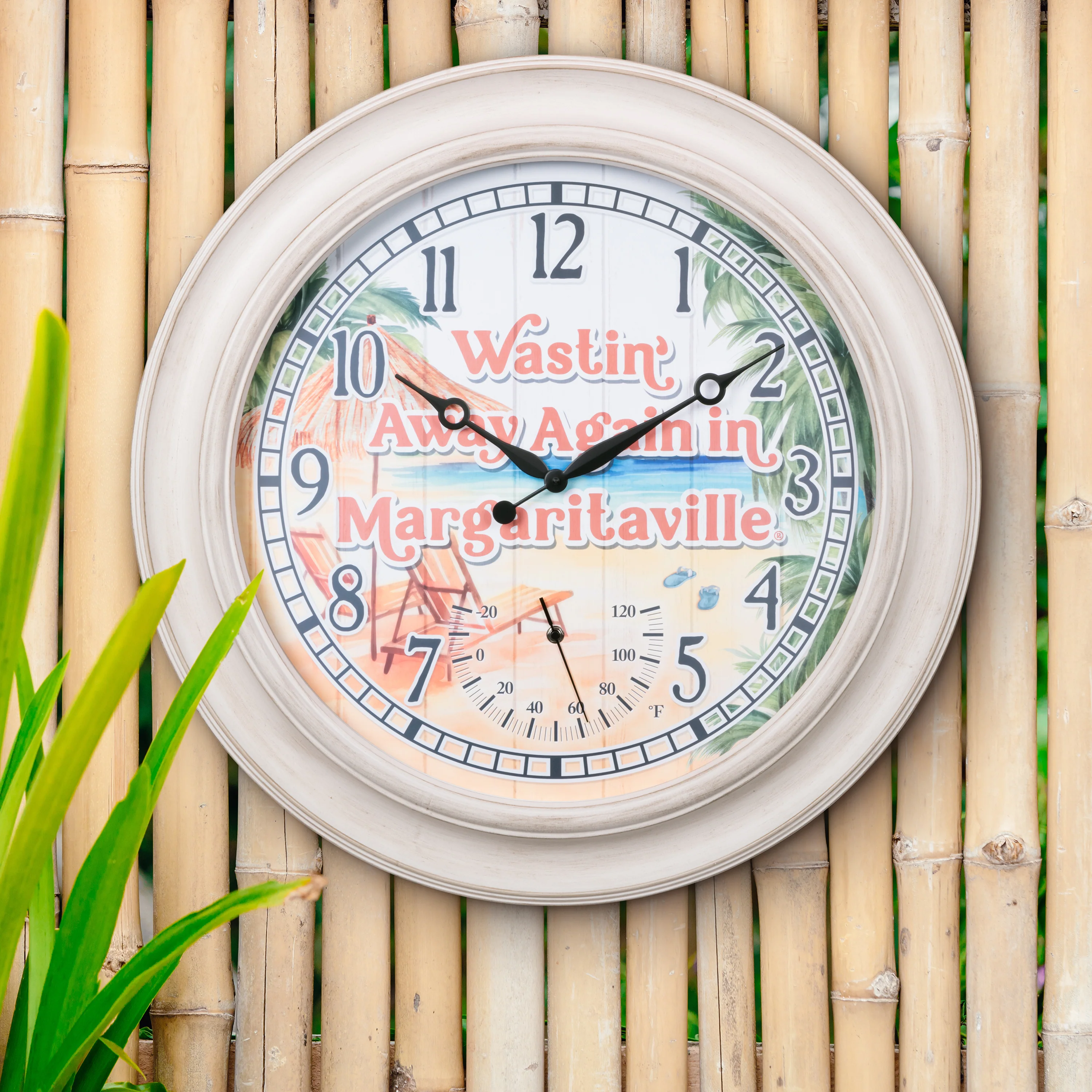 Margaritaville Indoor/Outdoor Wall Clock with Temperature - Image 5