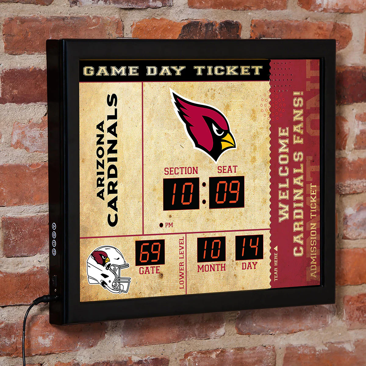 NFL Gameday Ticket Wall Clock and Speaker