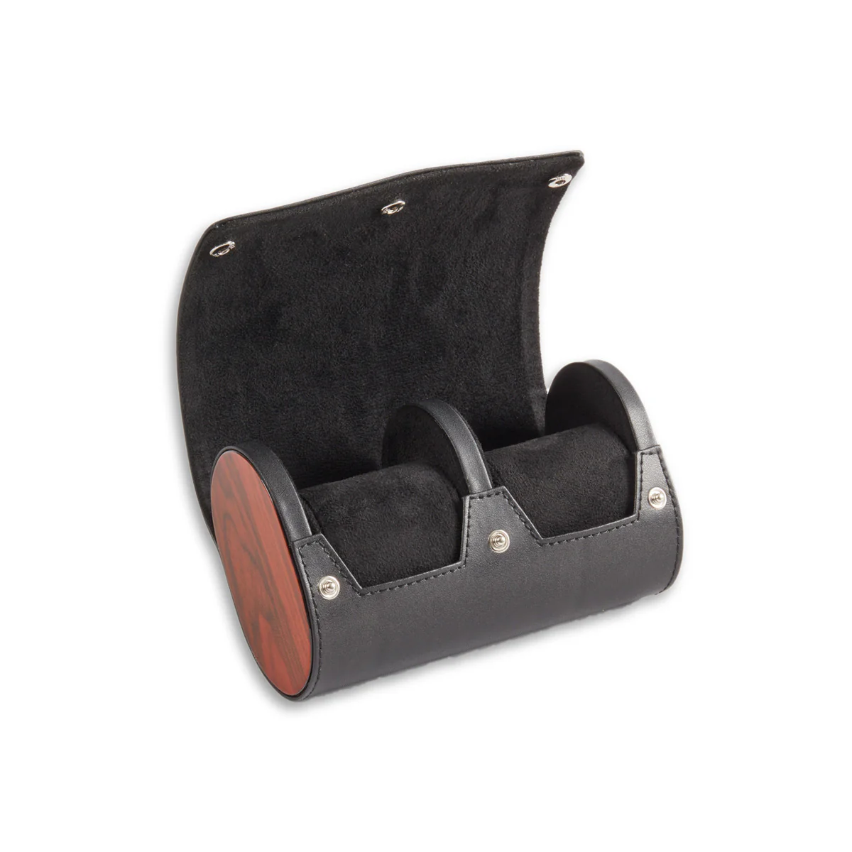 Two Watch Leather Travel Case - Image 4
